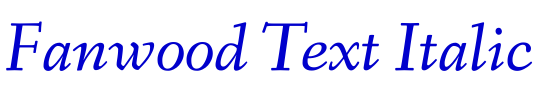 Fanwood Text Italic шрифт